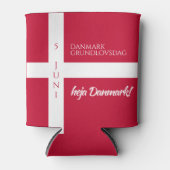 Danmark Grundlovsdag Deense nationale dag vlag Blikjeskoeler (Voorkant)
