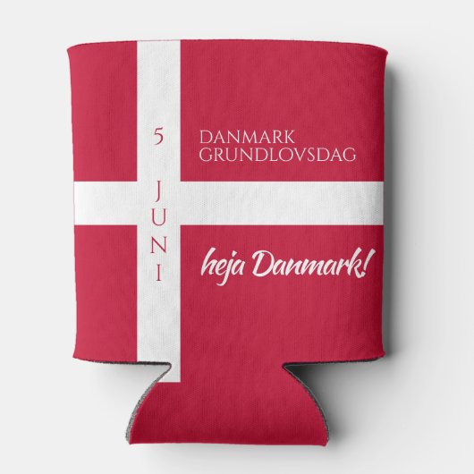 Danmark Grundlovsdag Deense nationale dag vlag Blikjeskoeler (Achterkant)