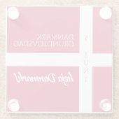 Danmark Grundlovsdag Deense nationale dag vlag Glazen Onderzetter (Achterkant)