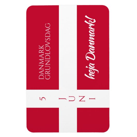 Danmark Grundlovsdag Deense nationale dag vlag Magneet (Verticaal)