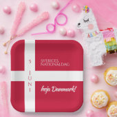 Danmark Grundlovsdag Deense nationale dag vlag Papieren Bordje (Feest)