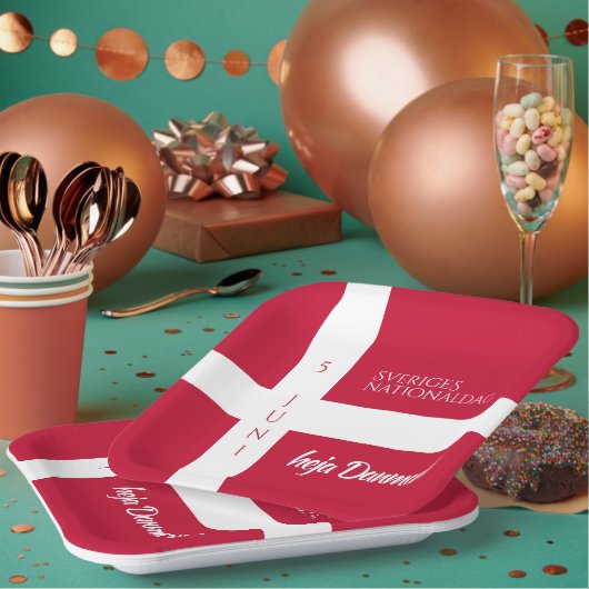 Danmark Grundlovsdag Deense nationale dag vlag Papieren Bordje (Multi)