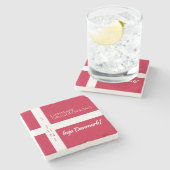 Danmark Grundlovsdag Deense nationale dag vlag Stenen Onderzetter (Zijkant)