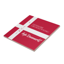 Danmark Grundlovsdag Deense nationale dag vlag Tegeltje