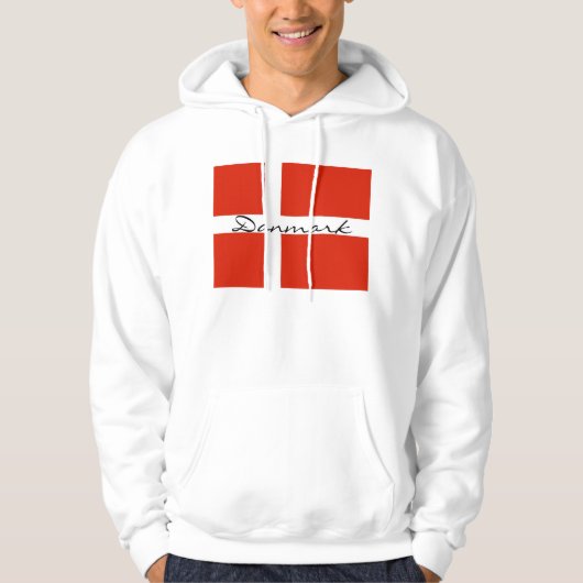 Danmark met Dannebrog Hoodie (Voorkant)