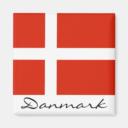 Danmark met Dannebrog Magneet (Voorkant)