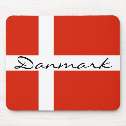 Danmark met Dannebrog Muismat (Voorkant)