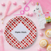 Danmark og Dannebrog Tiled with Jouw naam Papieren Bordje (Feest)