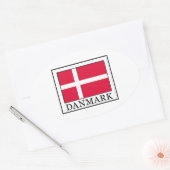 Danmark Ovale Sticker (Envelop)