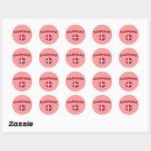 Danmark Ronde Sticker (Vel)