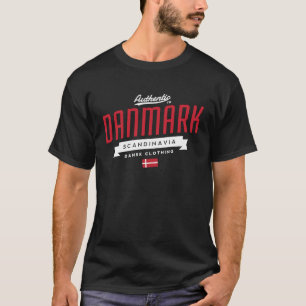 Danmark Scandinavia Deense vlag Dansk Retr T-shirt