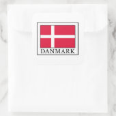 Danmark Vierkante Sticker (Tas)