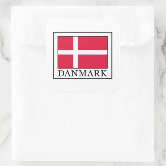 Danmark Vierkante Sticker (Tas)