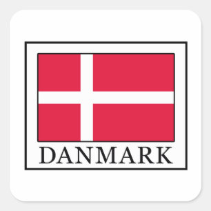 Danmark Vierkante Sticker