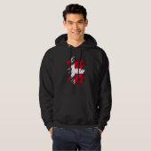 Danmark Viking Deense vlag Denemarken Hoodie (Voorkant volledig)