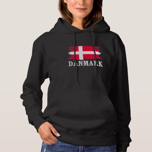  Danmark Vlag I Love Danmark Hoodie (Voorkant)