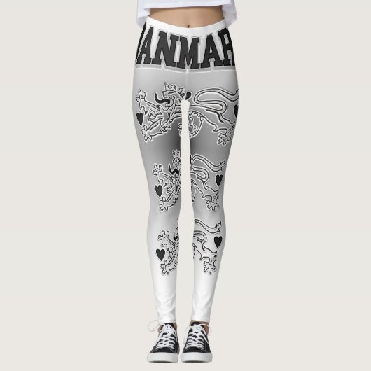 Danmark Wapenmunt Leggings (Voorkant)
