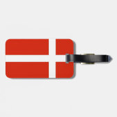 Dannebrog; de officiële vlag van Denemarken Bagagelabel (Achterkant horizontaal)