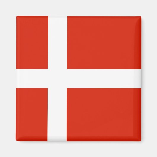 Dannebrog; de officiële vlag van Denemarken Magneet (Voorkant)