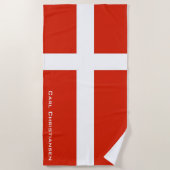 Dannebrog De officiële vlag van Denemarken Strandlaken (Voorkant)