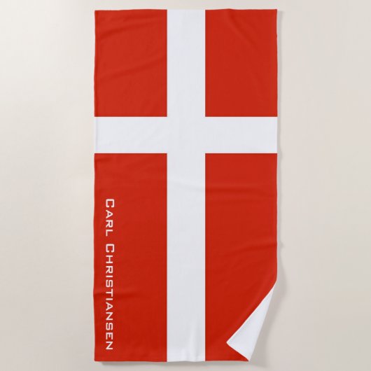 Dannebrog De officiële vlag van Denemarken Strandlaken (Voorkant)