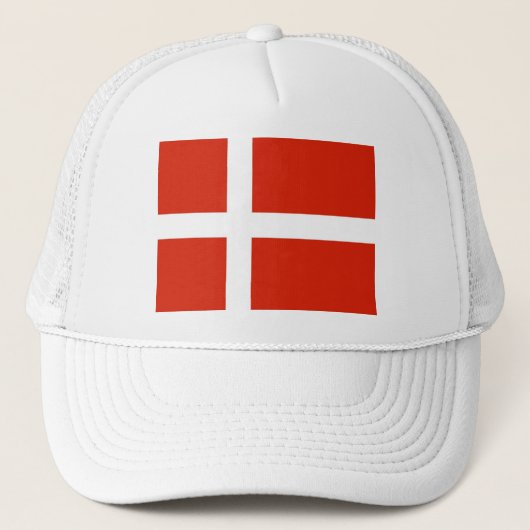 Dannebrog; de officiële vlag van Denemarken Trucker Pet (Voorkant)