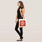 Dannebrog Deense Rood LOVE Hart Vlag Gepersonalise Tote Bag (Voorkant (model))