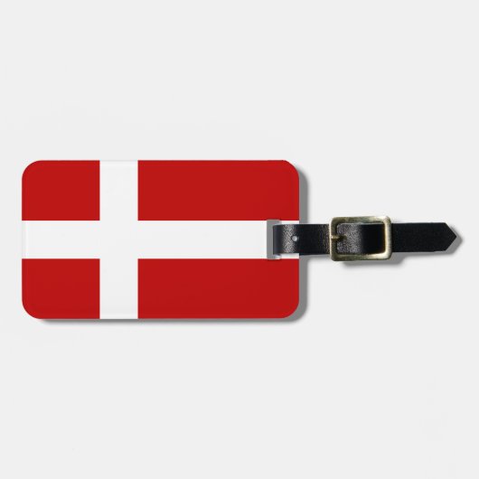 Dannebrog Deense Vlag Bagagelabel (Voorkant horizontaal)