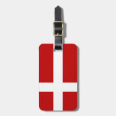 Dannebrog Deense Vlag Bagagelabel (Voorkant verticaal)
