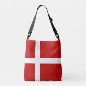 Dannebrog Deense Vlag Crossbody Tas (Achterkant)