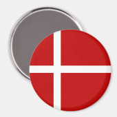 Dannebrog Deense Vlag Magneet (Voorkant / Achterkant)