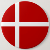 Dannebrog Deense Vlag Ronde Button 6,0 Cm (Voorkant)