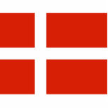 Dannebrog Fotobeeldje Ornament<br><div class="desc">Dannebrog, de nationale vlag van Denemarken, is rood met een wit Scandinavisch kruis dat zich uitstrekt tot de randen van de vlag.</div>