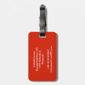 Dannebrog; The Official Flag of Denmark Bagagelabel (Achterkant verticaal)