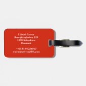 Dannebrog; The Official Flag of Denmark Bagagelabel (Achterkant horizontaal)