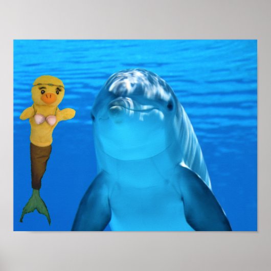 Danni de vriend van Zeemeermin en dolfijn Poster (Voorkant)