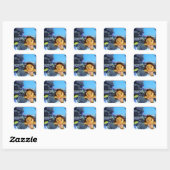 Danni de Zeemeermin Vierkante Sticker (Vel)