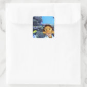 Danni de Zeemeermin Vierkante Sticker (Tas)
