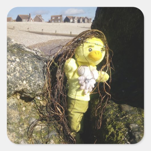 Danni de Zeemeermin Vierkante Sticker (Voorkant)