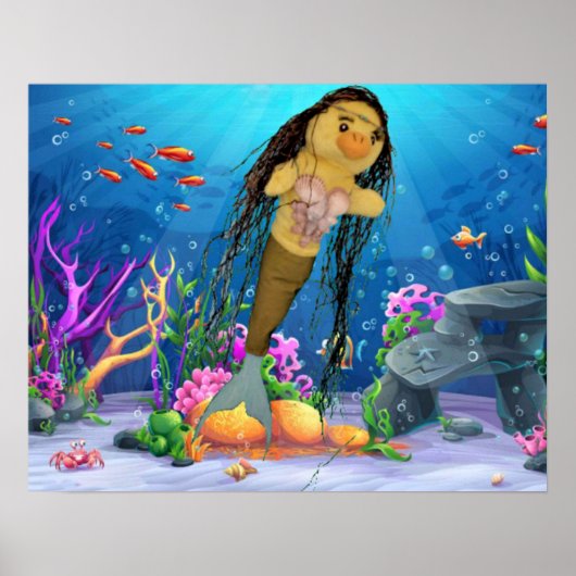Danni het Mermaid-Poster Poster (Voorkant)