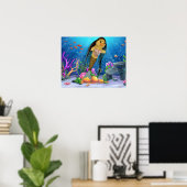 Danni het Mermaid-Poster Poster (Thuiskantoor)