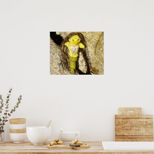 Danni het Mermaid-Poster Poster (Keuken)