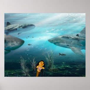 Danni het Mermaid-Poster Poster