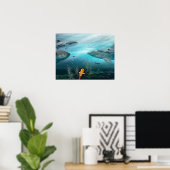 Danni het Mermaid-Poster Poster (Thuiskantoor)