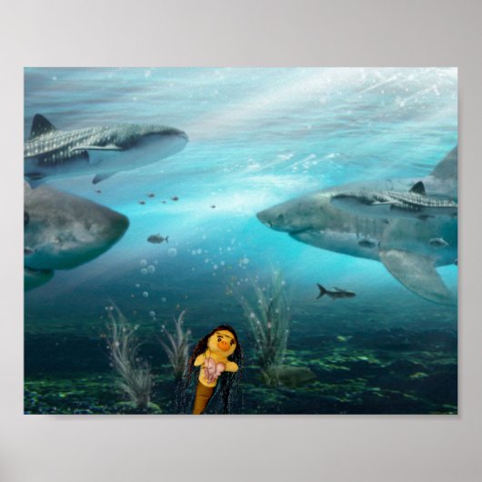 Danni het Mermaid-Poster Poster (Voorkant)