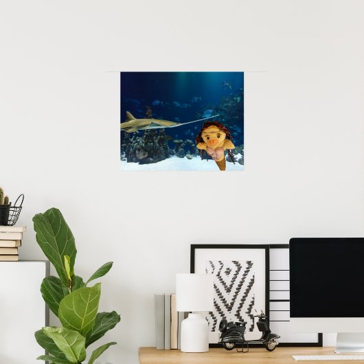 Danni het Mermaid-Poster Poster (Thuiskantoor)