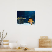 Danni het Mermaid-Poster Poster (Keuken)