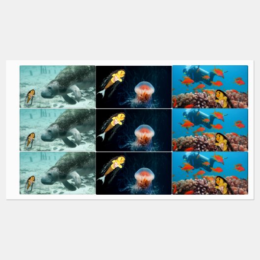 Danni the Mermaid en haar vrienden Labels (Vel)