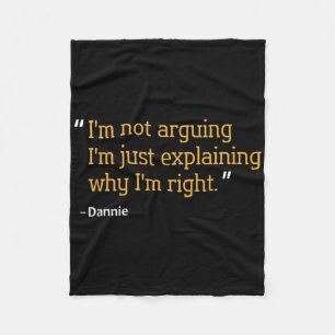 Dannie Gift Quote Grappige Verjaardag Gepersonalis Fleece Deken