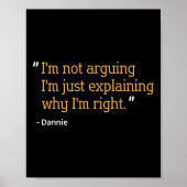 Dannie Gift Quote Grappige Verjaardag Gepersonalis Poster (Voorkant)